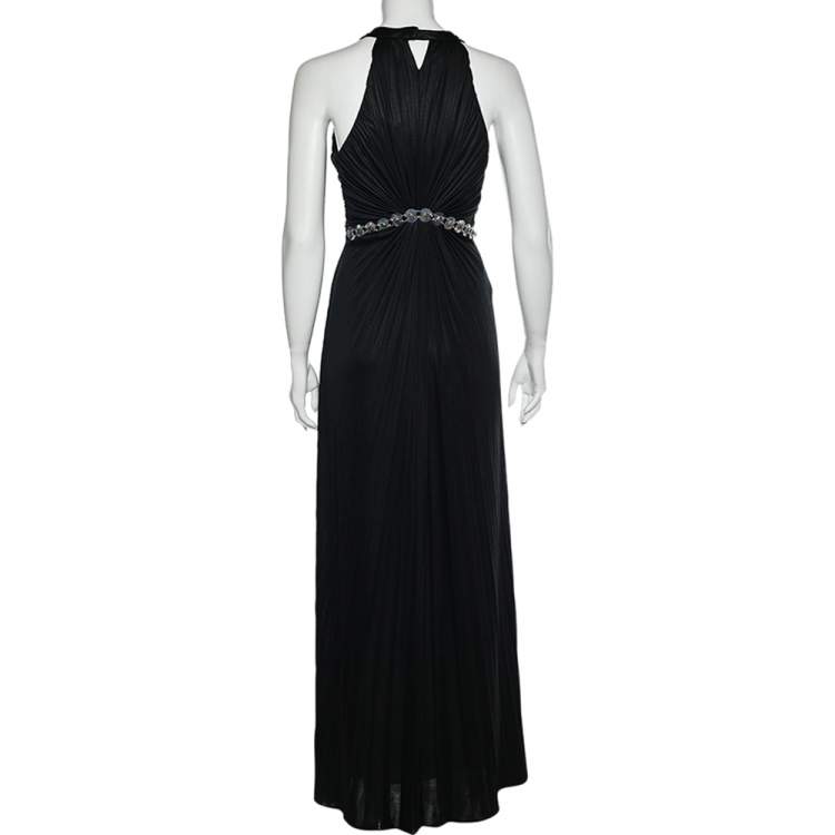 Pre Owned Class by Roberto Cavalli Black Knit Sleeveless Maxi Dress M