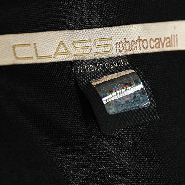 Pre Owned Class by Roberto Cavalli Black Knit Sleeveless Maxi Dress M