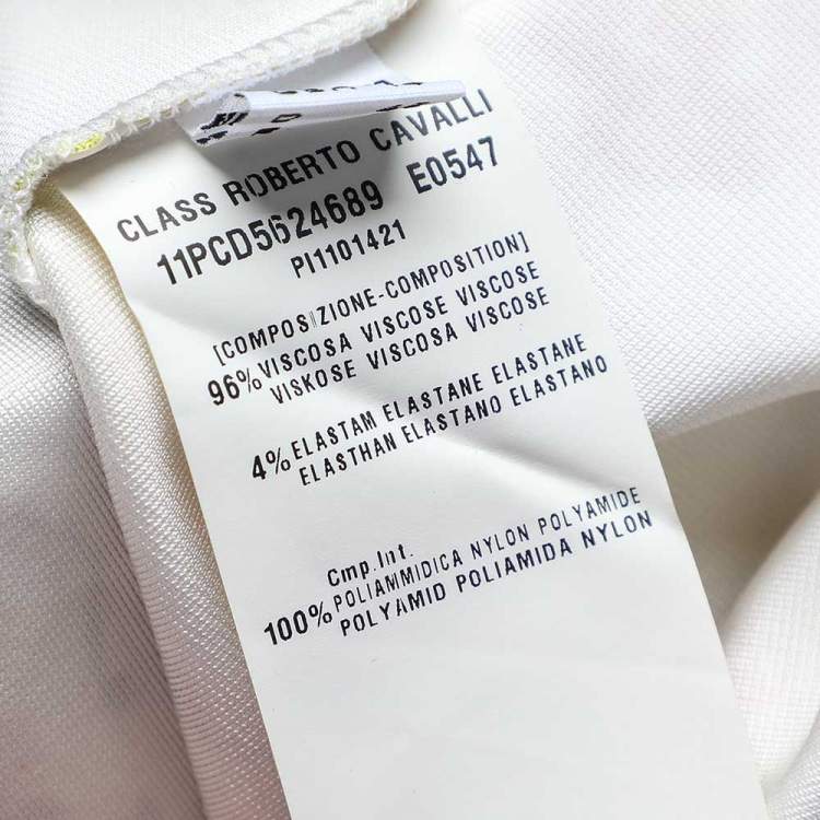 Pre Owned Class by Roberto Cavalli Beige Floral Printed Jersey Shift Dress L