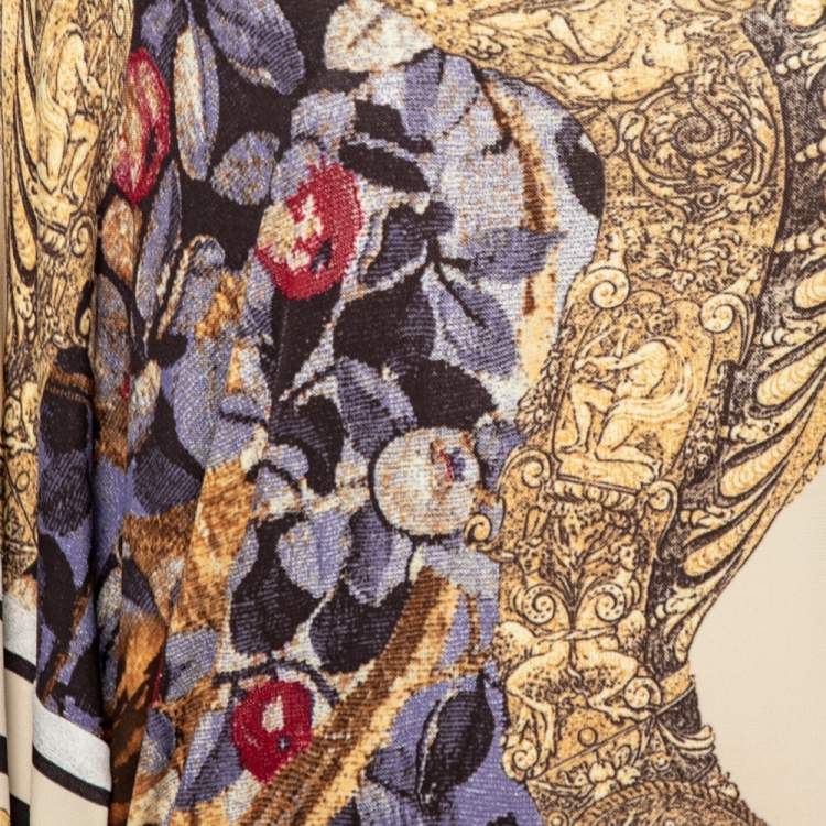 Pre Owned Class by Roberto Cavalli Multicolor Printed Jersey Top M