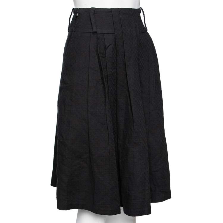 Pre Owned Class by Roberto Cavalli Black Cotton High Waist Skirt S