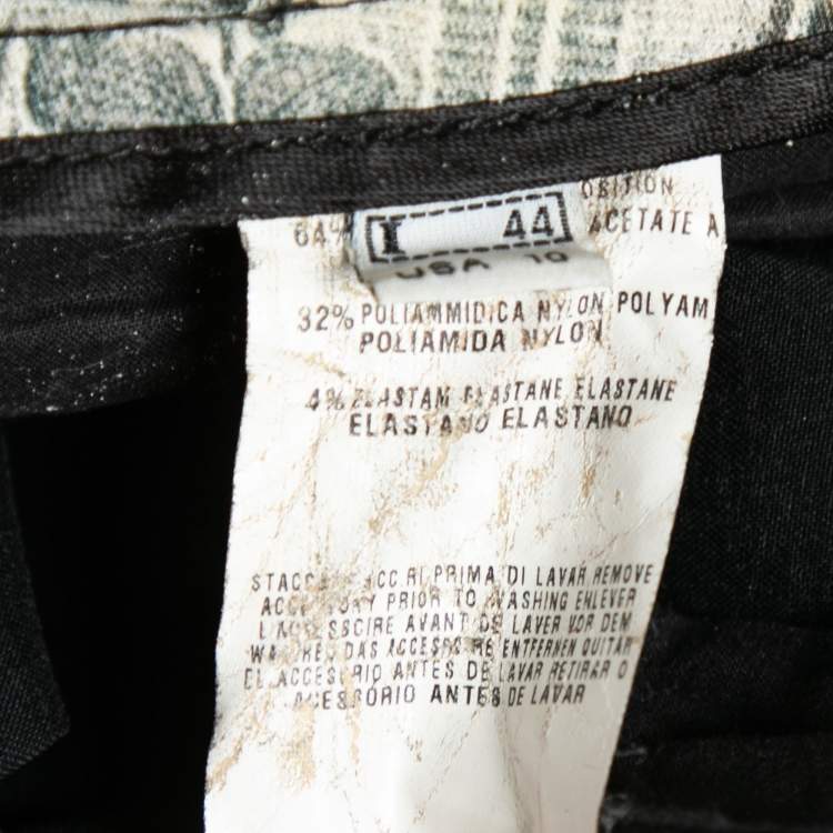 Pre Owned Class by Roberto Cavalli Black Stretch Satin Tapered Pants M