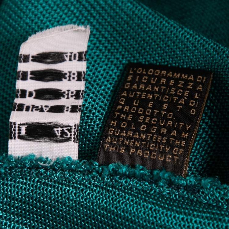 Pre Owned Class by Roberto Cavalli Teal Blue Knit Embellished Hem Camisole M