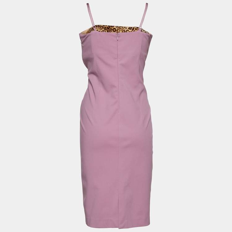 Pre Owned Class by Roberto Cavalli Pink Jersey Knee Length Dress L