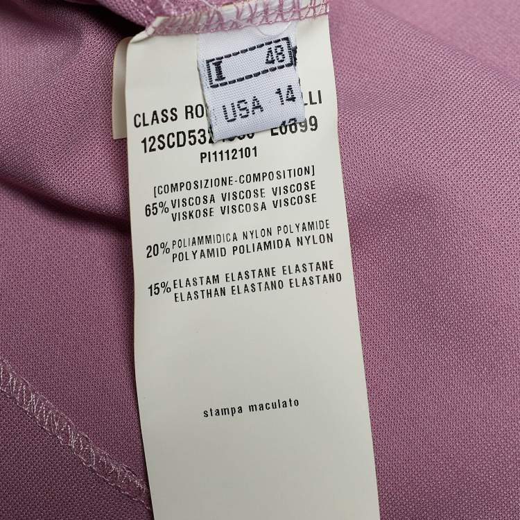 Pre Owned Class by Roberto Cavalli Pink Jersey Knee Length Dress L