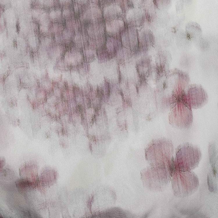 مملوكة مسبقًا Class by Roberto Cavalli White Floral Printed Sleeveless Mini Dress M