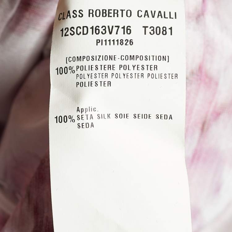 مملوكة مسبقًا Class by Roberto Cavalli White Floral Printed Sleeveless Mini Dress M