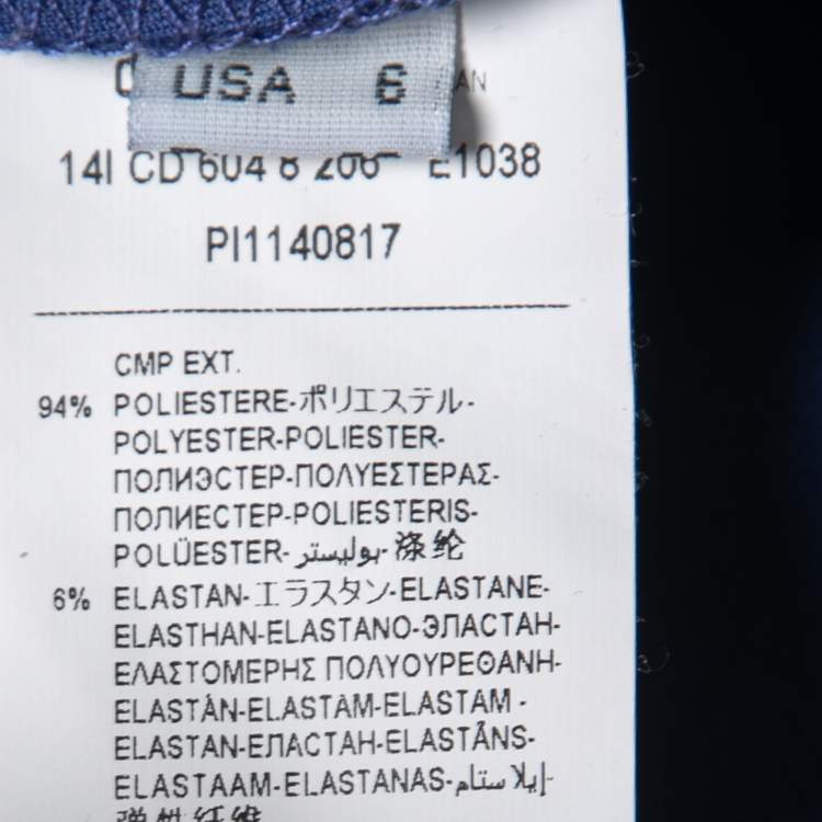 Pre Owned Cavalli Class Blue Stretch Knit Blouse M