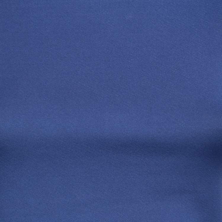 Pre Owned Cavalli Class Blue Stretch Knit Blouse M