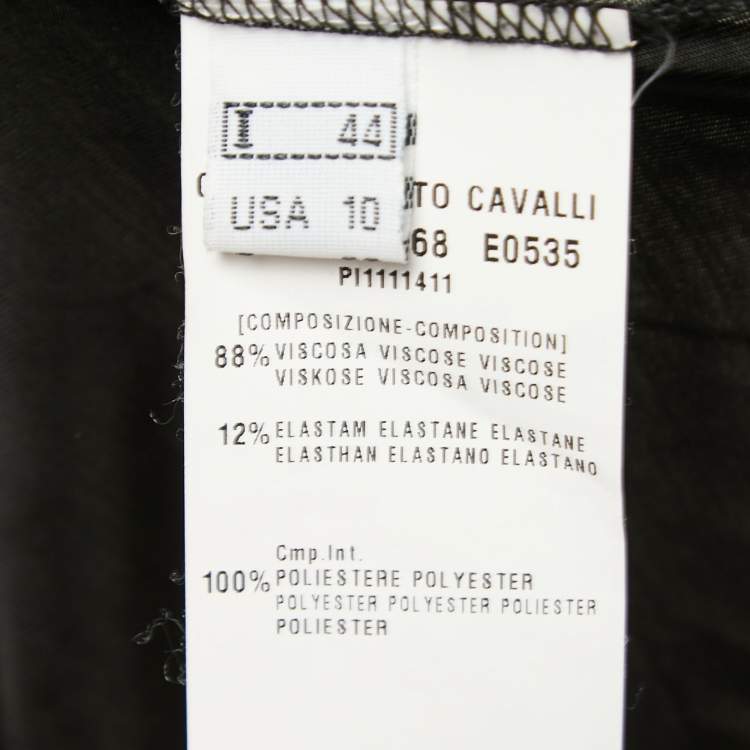 Pre Owned Class by Roberto Cavalli Black Jersey Ruched Top M