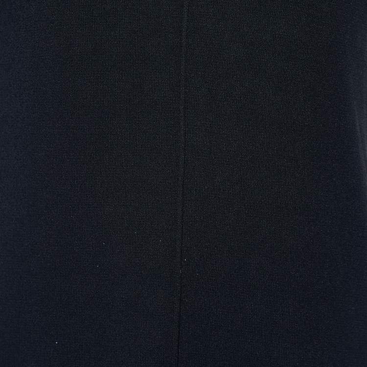 Pre Owned Cavalli Class Black Knit Lace Detail Shift Dress M