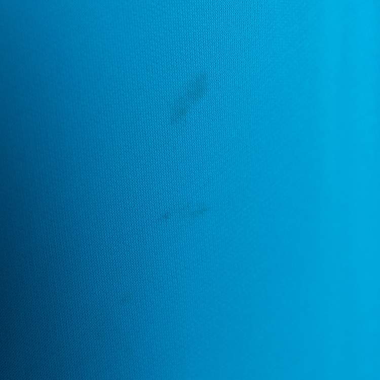 Pre Owned Class by Roberto Cavalli Blue Jersey Ruched Detail Maxi Dress XL