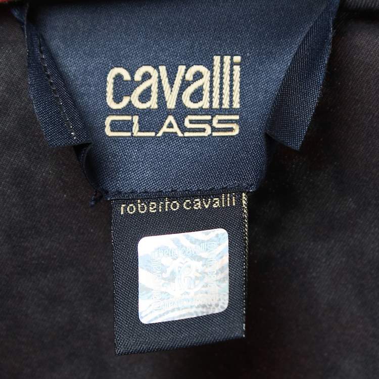Pre Owned Class by Roberto Cavalli Multicolor Snake Print Jersey Midi Dress M