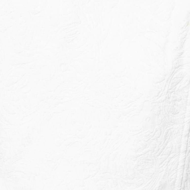 Pre Owned Cavalli Class White Cotton & Jacquard Sleeveless Top M