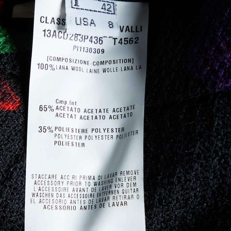 Pre Owned Class by Roberto Cavalli Multicolor Floral Printed Wool Straight Leg Pants M