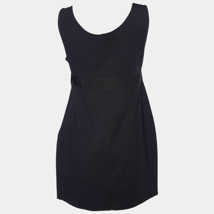مملوكة مسبقًا Cavalli Class Black Cotton Knit Star Embellished Sleeveless Sheath Dress M