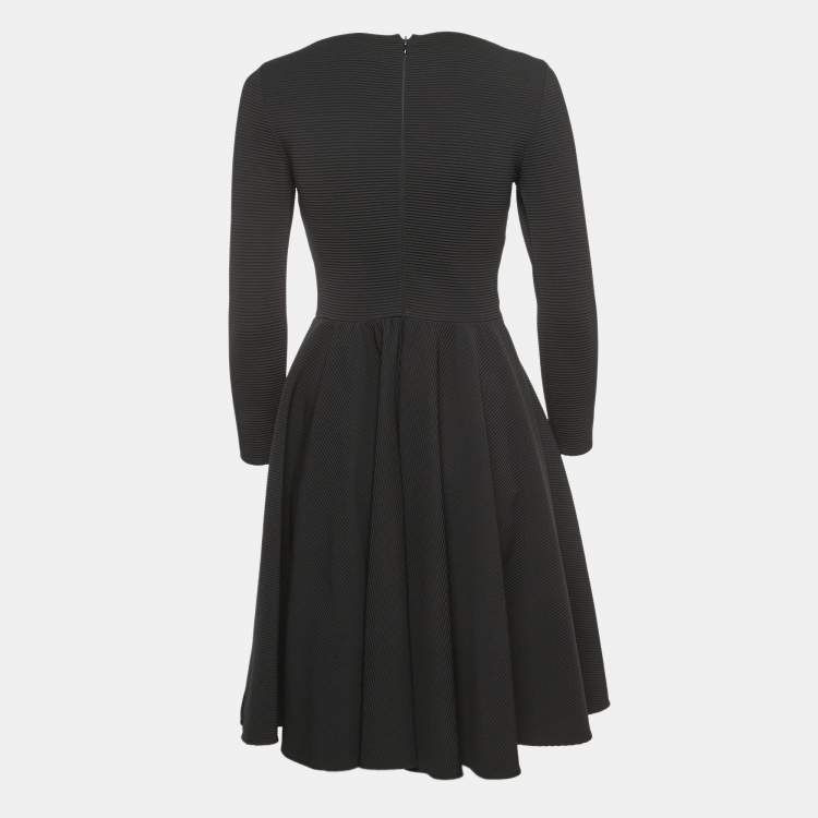 Pre Owned Class By Roberto Cavalli Black Ribbed Knit Mini Dress S