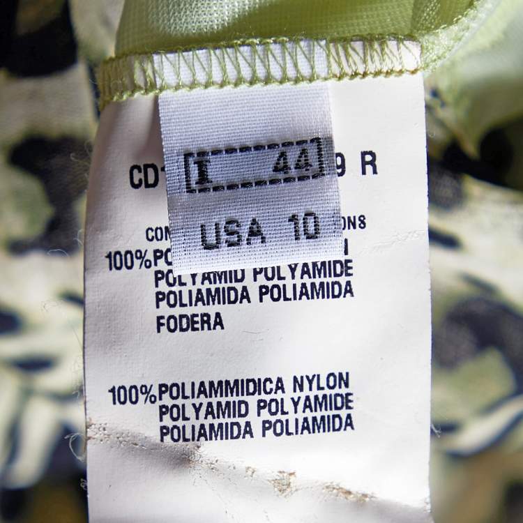 Pre Owned Class by Roberto Cavalli Green Animal Printed Jersey Knit Ruched Mini Dress M