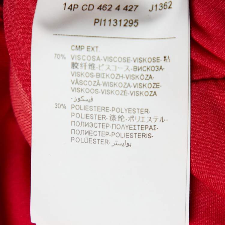 Pre Owned Class by Roberto Cavalli Coral Pink Jersey Draped Dress M