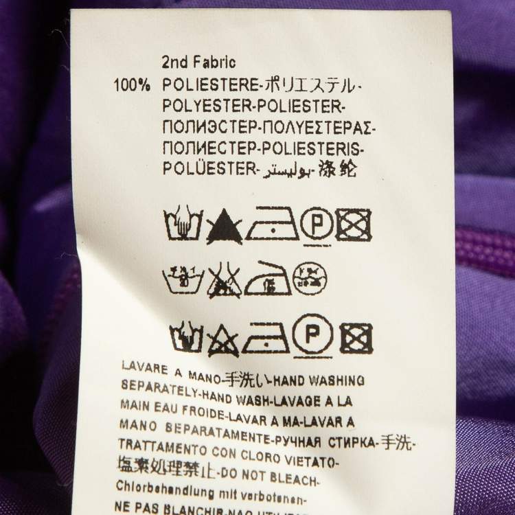 Pre Owned Class by Roberto Cavalli Purple Floral Print Satin and Chiffon Mermaid Gown S