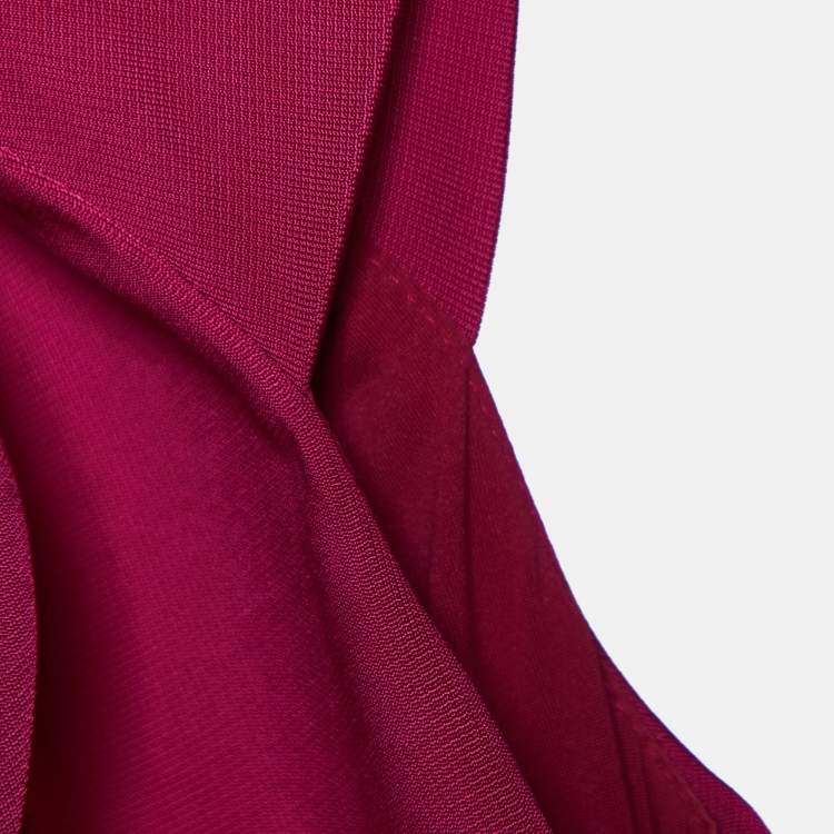 Pre Owned Class by Roberto Cavalli Pink Jersey Peplum Top M