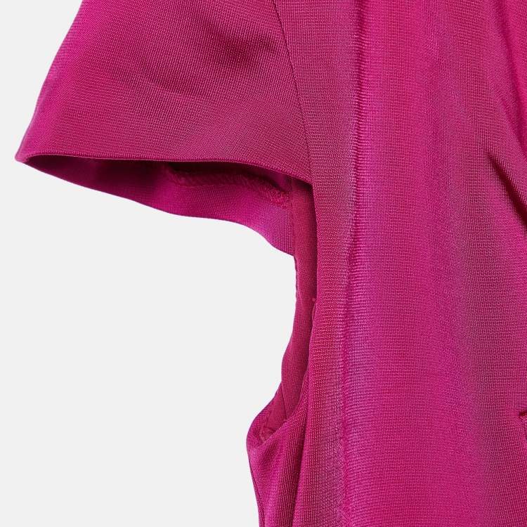 Pre Owned Class by Roberto Cavalli Pink Jersey Peplum Top M