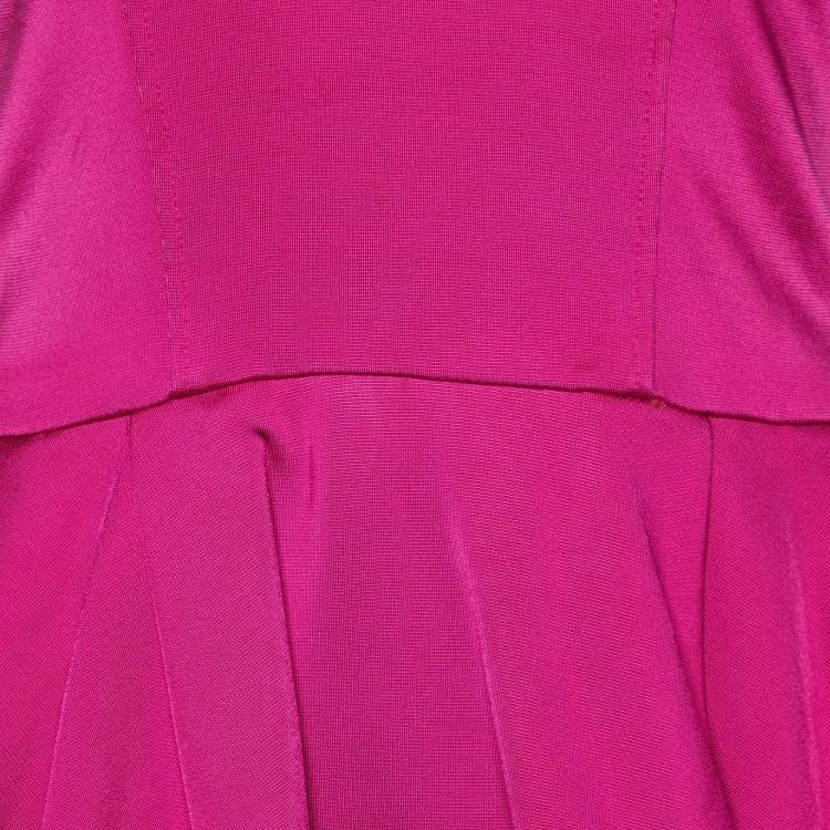 Pre Owned Class by Roberto Cavalli Pink Jersey Peplum Top M