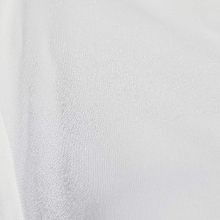 Pre Owned Class By Roberto Cavalli White Crepe Crop Cardigan M