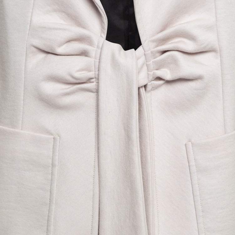 Pre Owned Class by Roberto Cavalli Light Beige Wool Blend Front Tie Jacket S