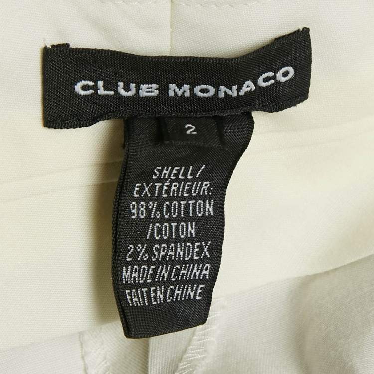 Pre Owned Club Monaco White Cotton Shorts S