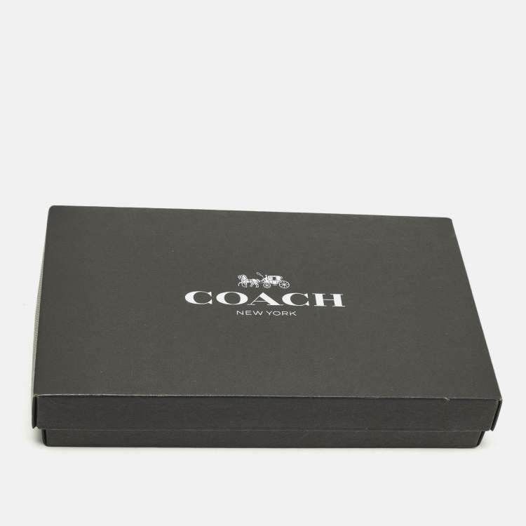 Pre Owned Coach Purple Monogram Silk Blend Scarf 