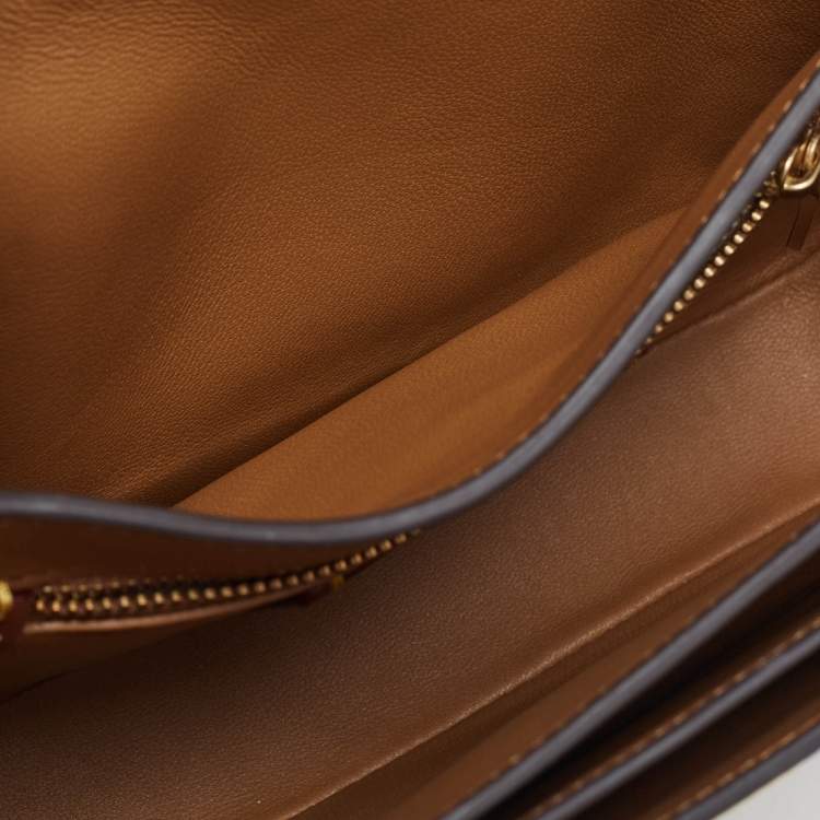 Pre Owned Coach Tan Leather Rogue Top Handle Bag