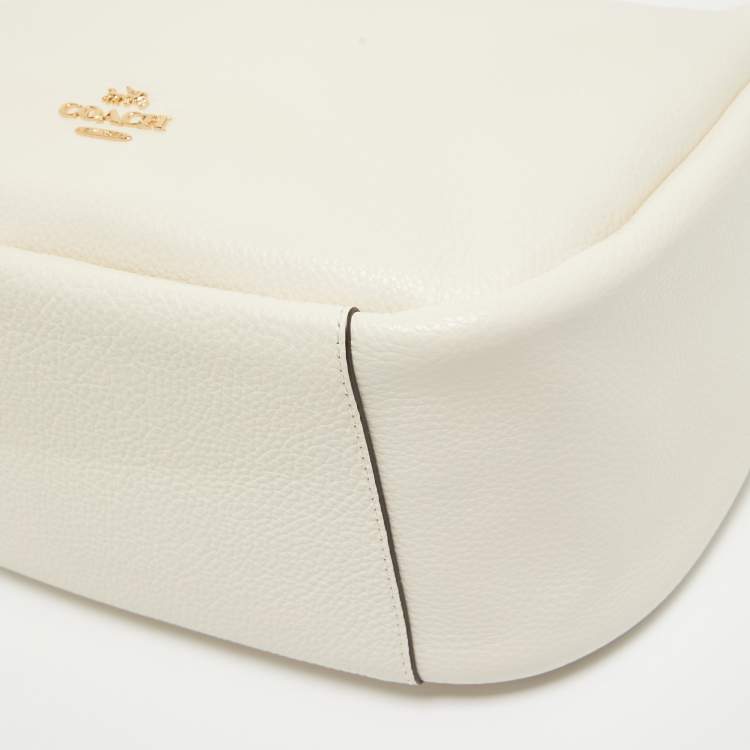 مملوكة مسبقًا Coach Off White Leather Jules Hobo