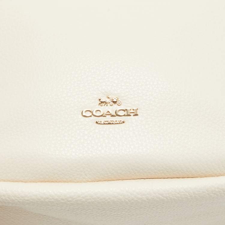 مملوكة مسبقًا Coach Off White Leather Jules Hobo