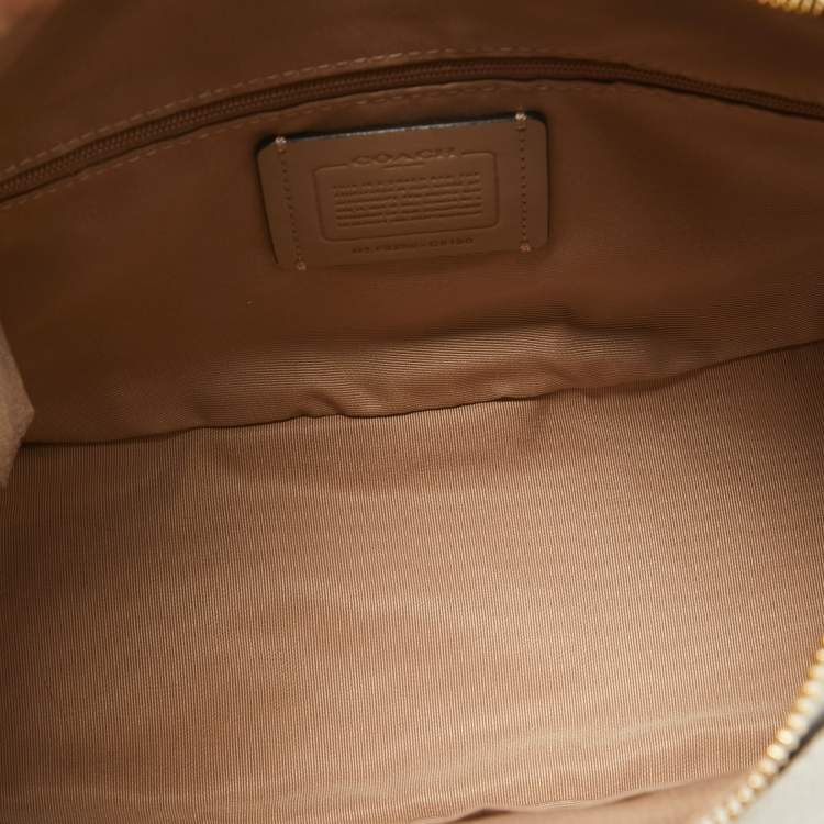 مملوكة مسبقًا Coach Off White Leather Jules Hobo