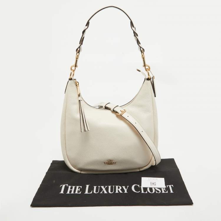 مملوكة مسبقًا Coach Off White Leather Jules Hobo