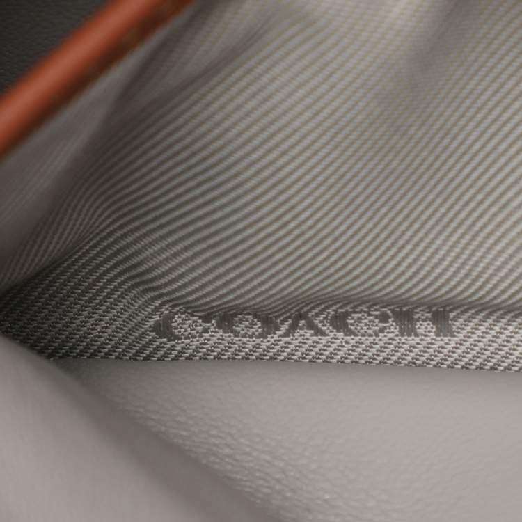 Pre Owned Coach Silver Leather Tabby Pillow 18 Top Handle Bag