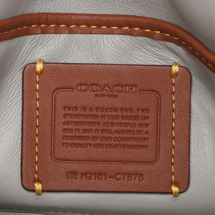 Pre Owned Coach Silver Leather Tabby Pillow 18 Top Handle Bag