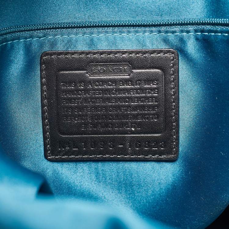 Pre Owned Coach Black Glossy Leather Kristin Shoulder Bag