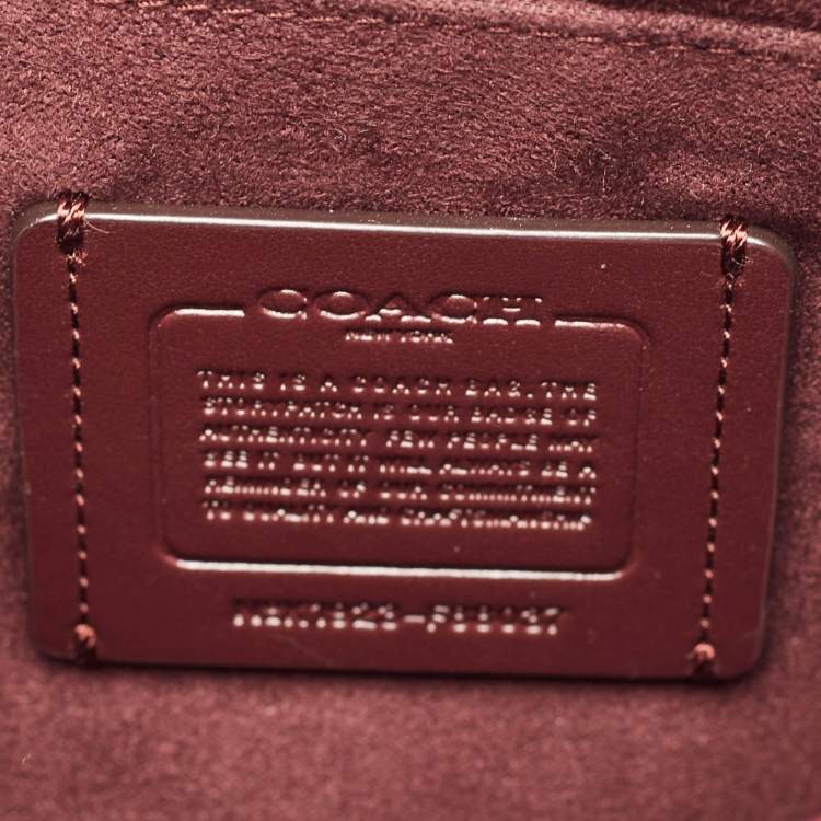 Pre Owned Coach Burgundy Leather Zoe Carryall Tote