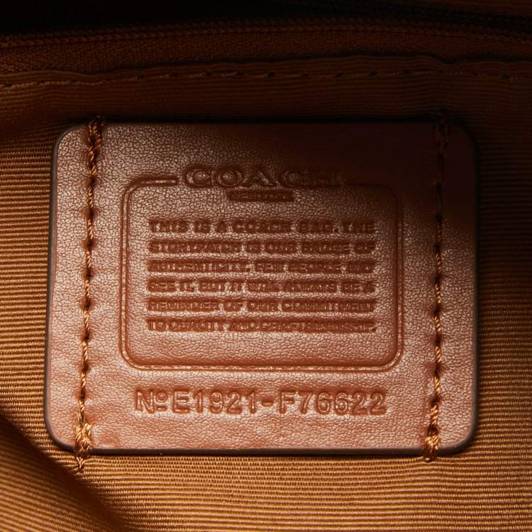 Pre Owned Coach Brown Signature Coated Canvas and Leather Jordyn Backpack