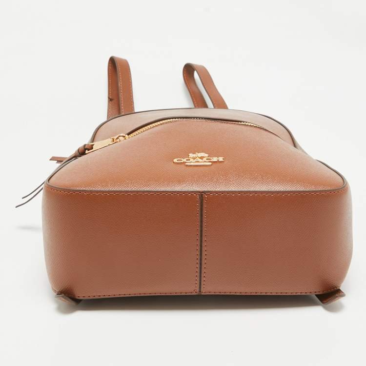 Pre Owned Coach Brown Signature Coated Canvas and Leather Jordyn Backpack