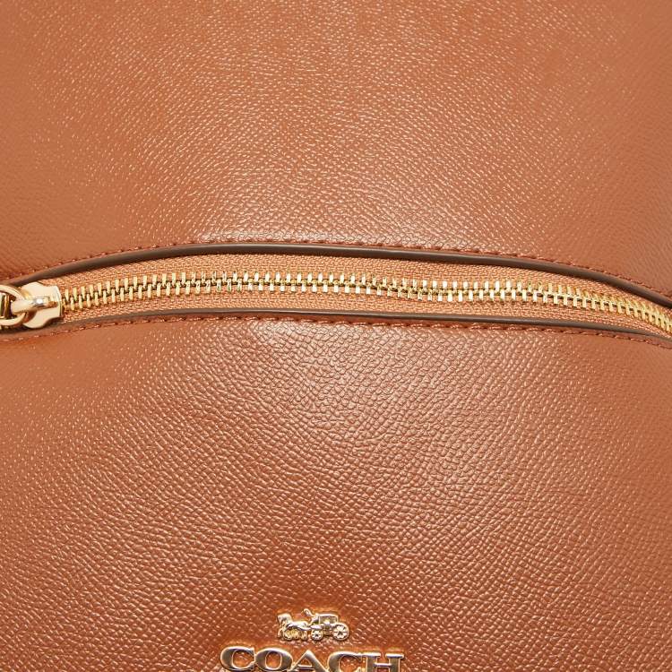 Pre Owned Coach Brown Signature Coated Canvas and Leather Jordyn Backpack
