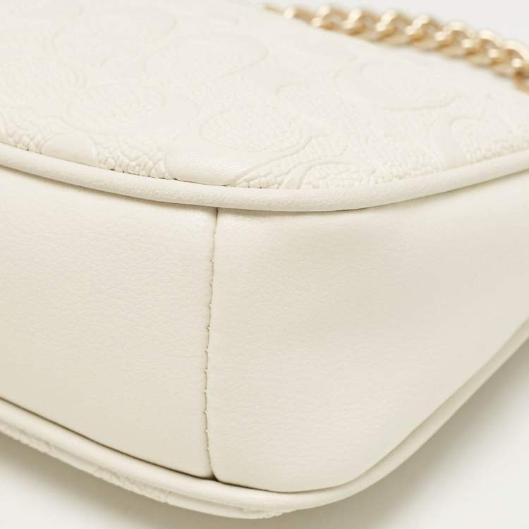 Pre Owned Coach White Signature Leather Nolita Pochette Bag