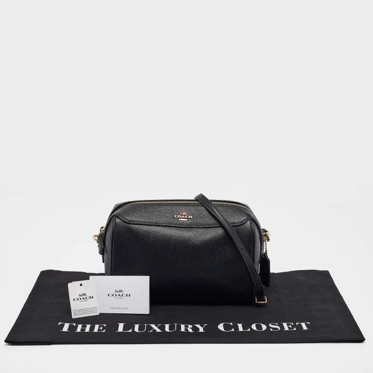 Pre Owned Coach Black Leather Bennett Crossbody Bag