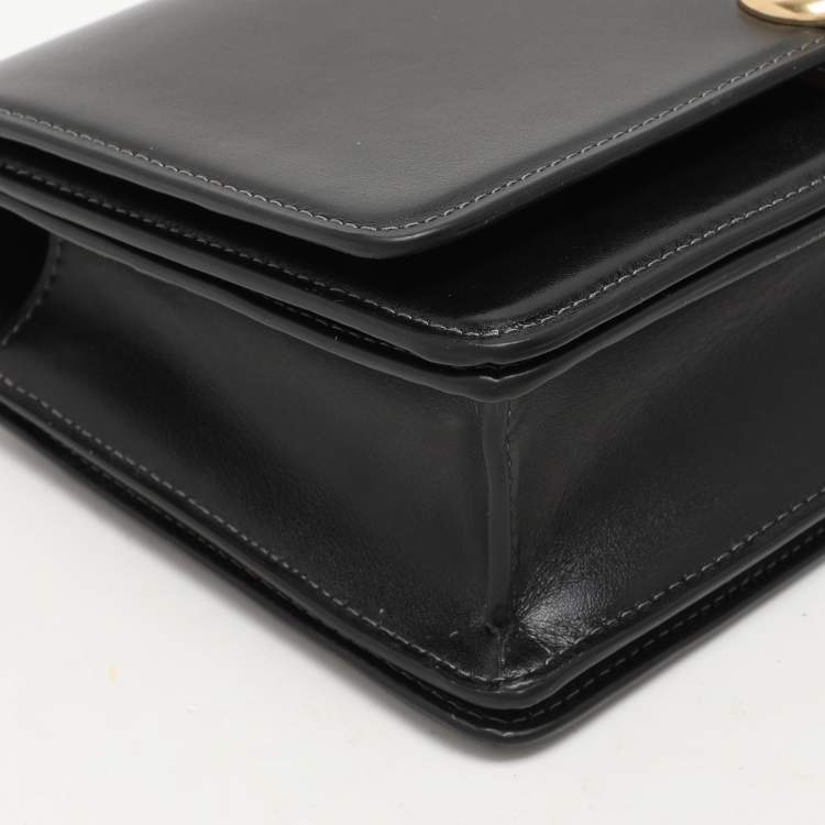 Pre Owned Coach Black Leather Bandit Flap Bag