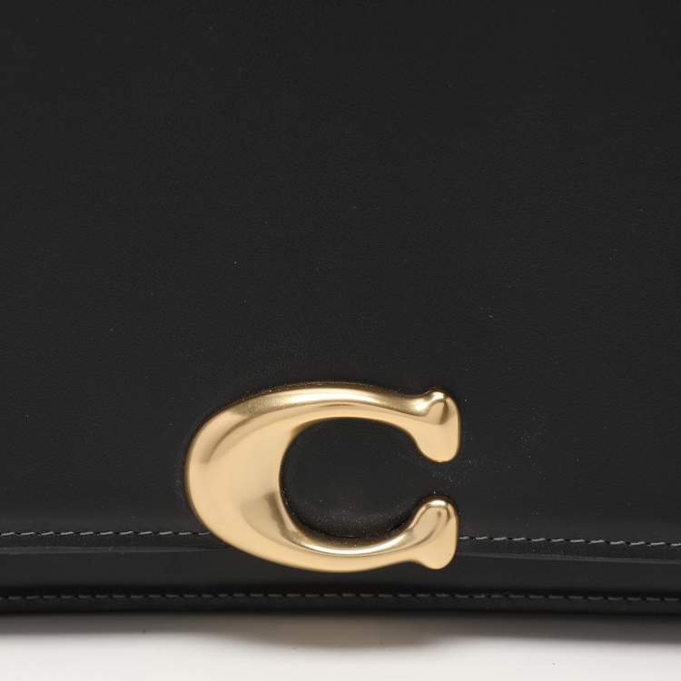 Pre Owned Coach Black Leather Bandit Flap Bag