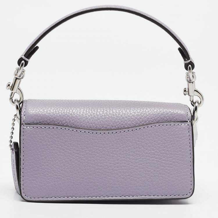 Pre Owned Coach Purple Leather Tabby 12 Crossbody Bag
