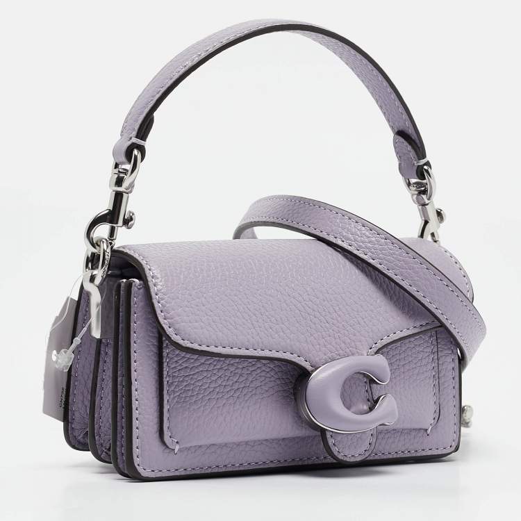 Pre Owned Coach Purple Leather Tabby 12 Crossbody Bag