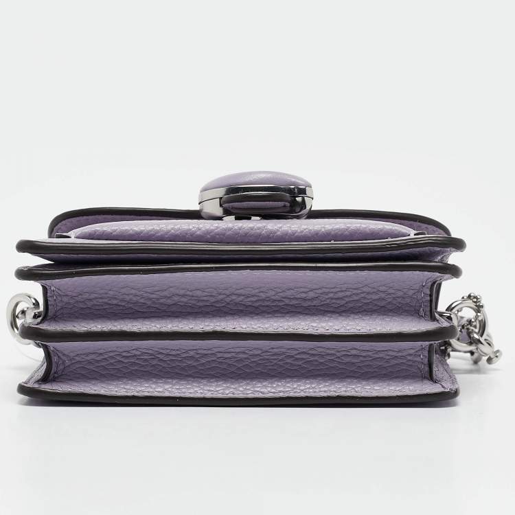 Pre Owned Coach Purple Leather Tabby 12 Crossbody Bag